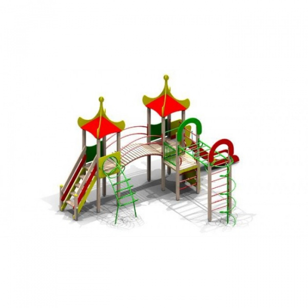 ДИК, Н г.=1,5 (нерж.) (от 6 до 12 лет) 7300х4815 мм, Н=4470 мм, Н площадок=1250 мм, 1550 мм