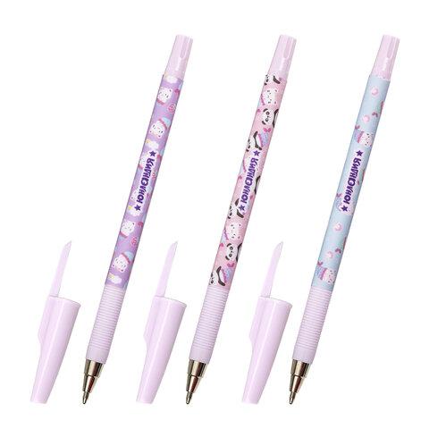 Ручка шариковая ЮНЛАНДИЯ "PURRMAID", синяя, SOFT TOUCH покрытие, узел 0,7 мм, линия письма 0,35 мм, 