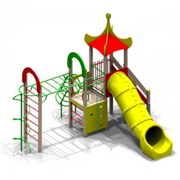 ДИК, Н г. = 1,5 (пласт.) (6-12 лет) 5670х5230, Н=4470 мм, Н площадок=1250 мм, 1550 мм