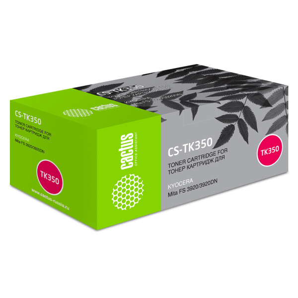 Тонер-картридж KYOCERA (TK-350B) FS3920DN, ресурс 15000 стр., CACTUS совместимый, CS-TK350