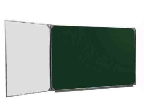 Доска учебная двухэлементная (мел/флом.), 2250х1000х10 левое (ДК22к)