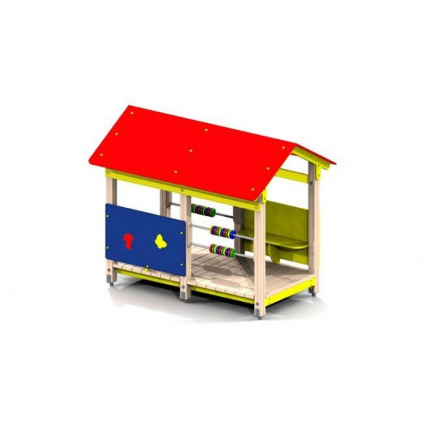 Домик-беседка, от 2 лет, деревянный брус, 2495х1710 мм, Н=2150 мм