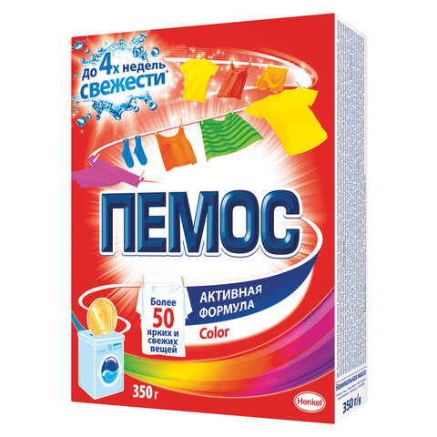 Стиральный порошок ПЕМОС автомат 350г Color "Активная формула", ш/к 22971 Стиральный порошок ПЕМОС автомат 350г Color "Активная формула", ш/к 22971