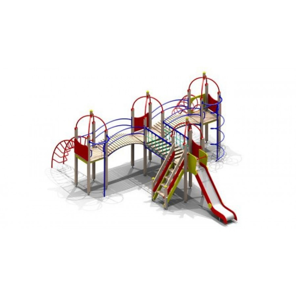 ДИК, Н г.=1,5 (нерж.) (6-12 лет)8280х6850 мм, Н = 3800 мм, Н площадки = 1550 мм