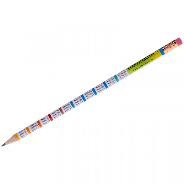 Карандаш ч/г Koh-I-Noor "Таблица умножения" HB, с ластиком, заточен. 1231/477