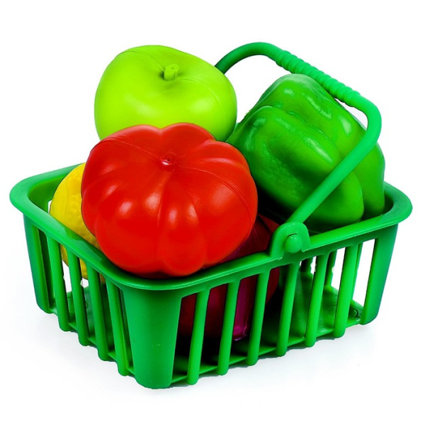 Игровой набор продуктов №13 с корзинкой, 7 предметов