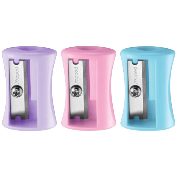 Точилка MAPED Vivo Pastel, пластиковая, корпус пастельный ассорти, 063011