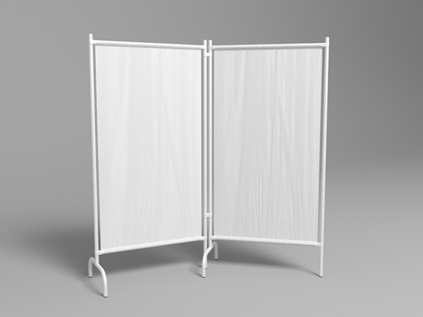 Ширма медицинская двухсекционная ШМ МСК-2302, колеса Ширма медицинская двухсекционная ШМ МСК-2302, колеса