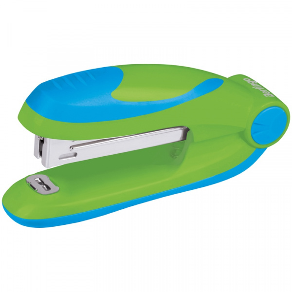 Степлер №10 Berlingo "Fuze" до 15л., 50 скоб, пластиковый корпус, зеленый DSp_10115