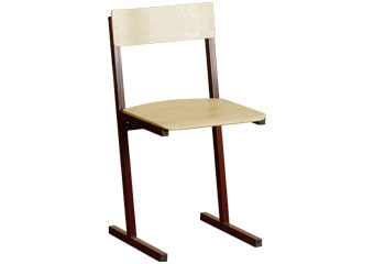 Стул ученический 3гр.(340мм), фанера, м/к серый