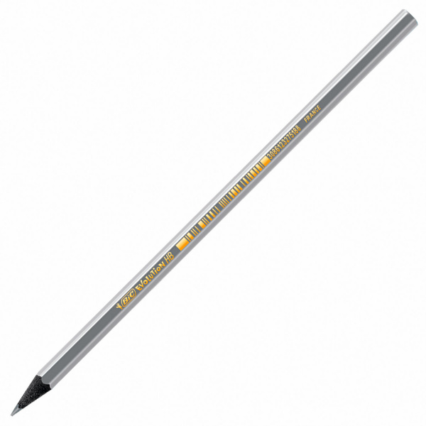 Карандаш ч/гр BIC "Evolution Black", HB, черный с сереб.лакир, без резин, заточ,034273 шк5188