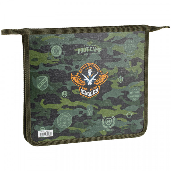 Папка для тетрадей 1 отделение А5 ArtSpace "Military", пластик/картон, на молнии ПТ-715_29481