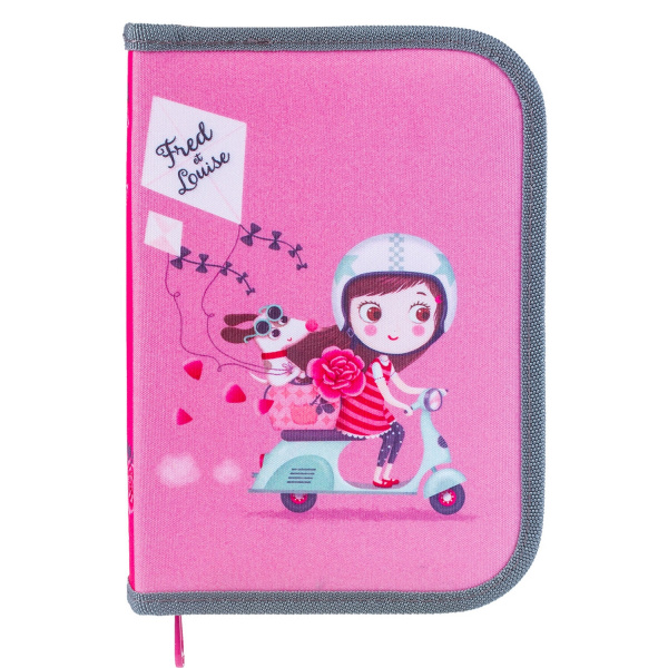 Пенал TIGER FAMILY (ТАЙГЕР) 1 отделение, откидная планка, Путешествие, 20х14х4 см, TGNQ-011C1E