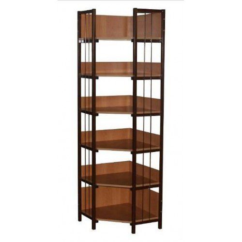 Стеллаж угловой меламин 450х450х1900 цвет Ольха, м/ серый, М400У