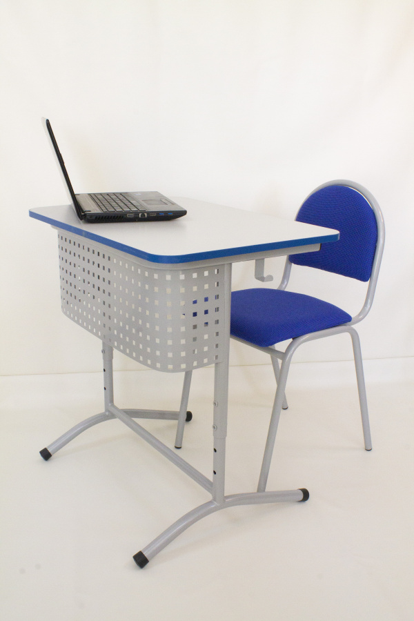 Стул мягкий СО-1 (оф.ткань синяя, м/к серый)