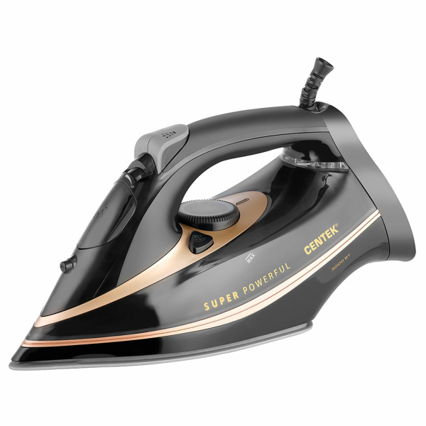 Утюг CENTEK CT-2346, 3200 Вт, керамическое покрытие, антикапля, антинакипь, черный/золотой, CT-2346 