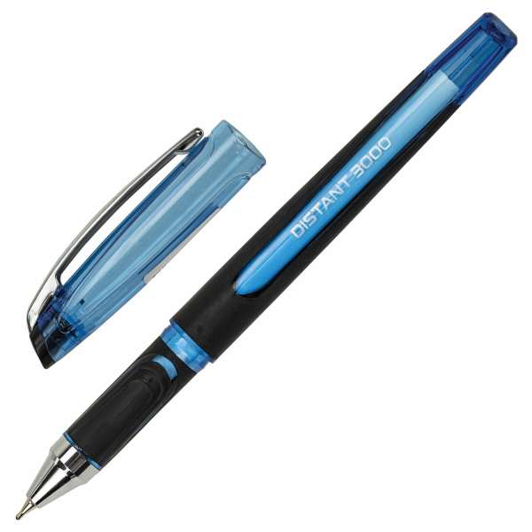 Ручка шариковая масляная BRAUBERG DISTANT 3000 увеличенная длина письма, СИНЯЯ, линия 0,5мм, 144151