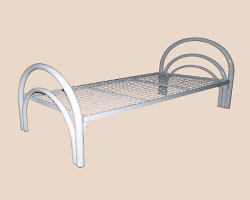 Кровать 1-но ярусная спинки металл. сетка с ячейко