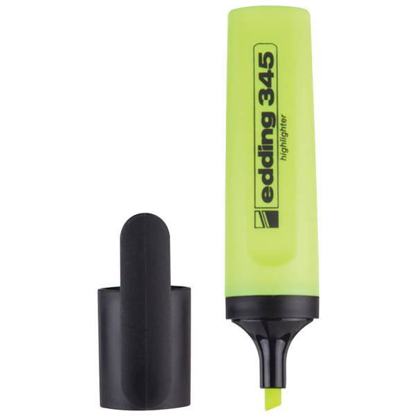 Текстмаркер EDDING 2-5мм, скошенный наконечник, желтый, E-345/5
