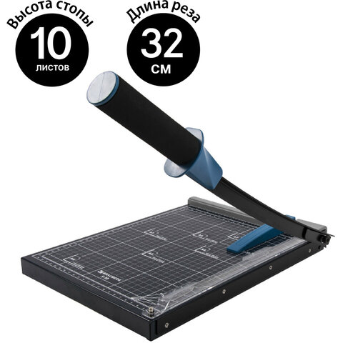 Резак BRAUBERG сабельный S10 А4, 10л, металлическая основа, длина реза 320мм, 531116 Резак BRAUBERG сабельный S10 А4, 10л, металлическая основа, длина реза 320мм, 531116