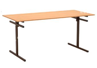 Стол для столовой 6-местный для скамеек 6 гр. Размеры: 1500*700*760мм, клен, м/к коричн