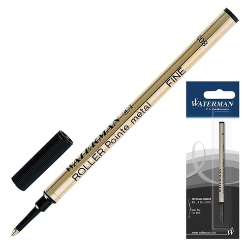 Стержень-роллер WATERMAN (Германия) металлический 110мм, 0,5мм, блистер, черный, 1964019