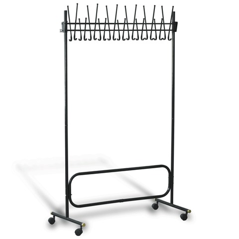 Вешалка напольная "СК (СКР)", 1,8 м, 22 крючка, металл, черная, передвижная