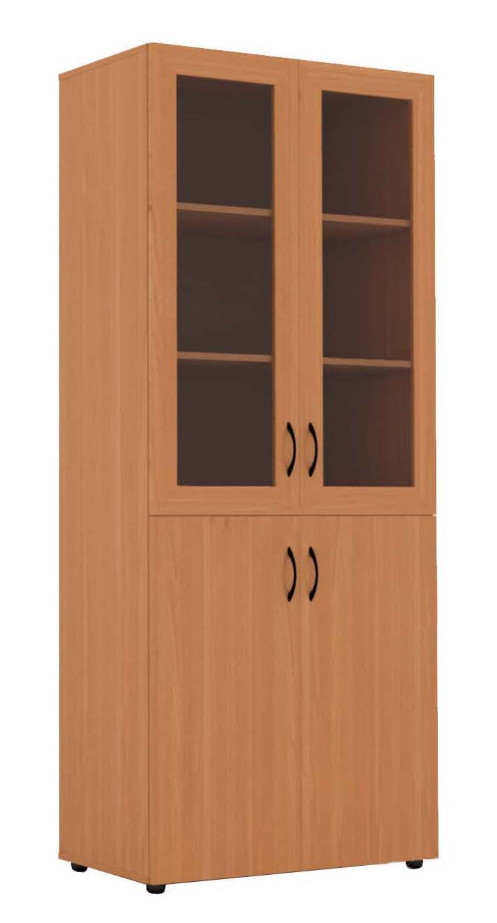 Шкаф широкий со стеклом в раме, 854х445х2010мм, клен, М305.22Ш Шкаф широкий со стеклом в раме, 854х445х2010мм, клен, М305.22Ш
