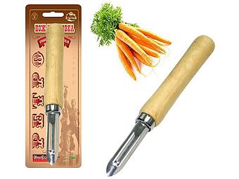Овощечистка "Ретро" (с дер. ручкой)  NEW