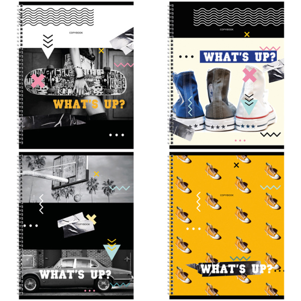 Тетрадь 48л. на спирали клетка BG "Как дела?"