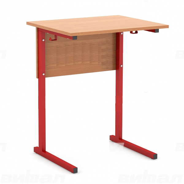Стол ученический 1-местный 600*500*760 6гр. м/к красный