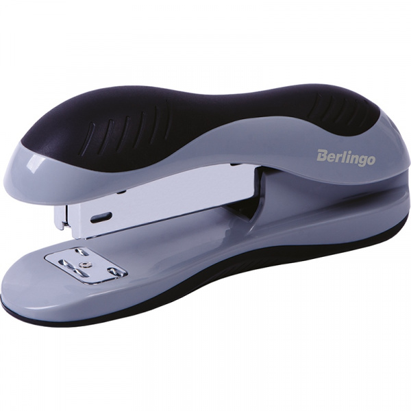 Степлер №24/6, 26/6 Berlingo "Office Soft" до 25л., пластиковый корпус, черный