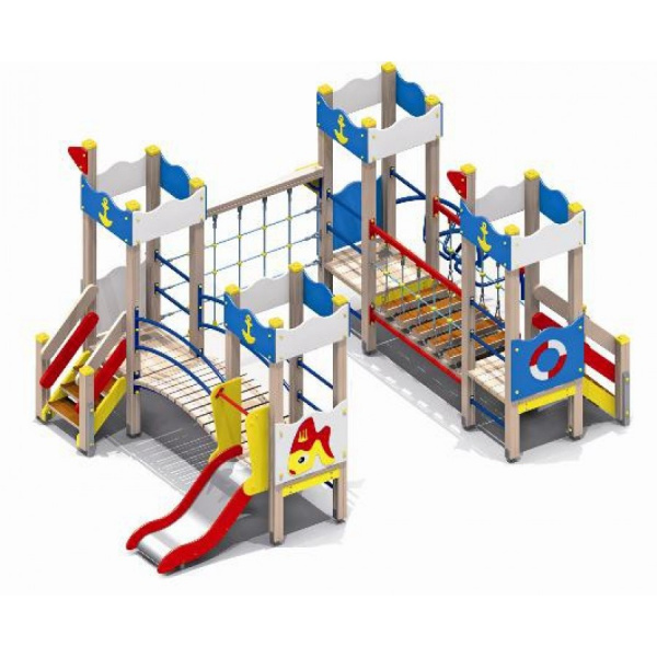 Детский игровой комплекс (от 4 до 7 лет) 5590х3150 мм, Н=2800 мм, Н площадок 650 мм