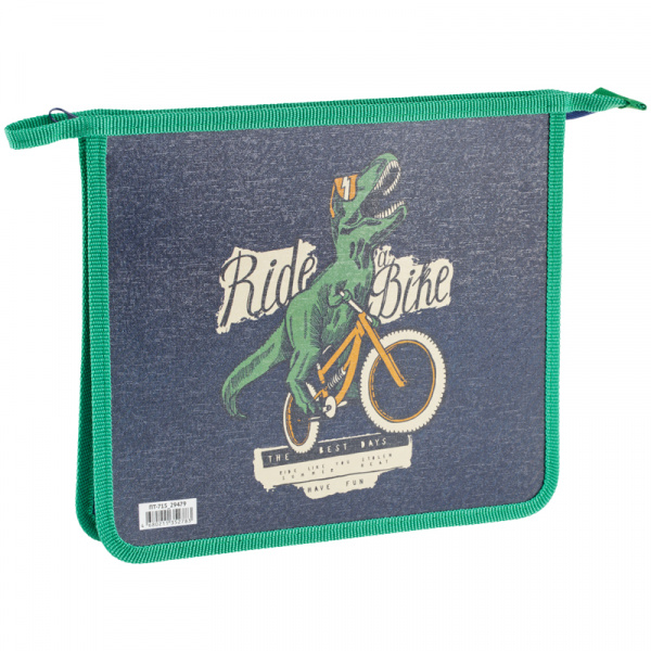 Папка для тетрадей 1 отделение А5 ArtSpace "Dino", пластик/картон, на молнии ПТ-715_29479