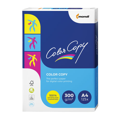 Бумага А4 COLOR COPY белая 300г/м 125л.д/полноцв.печ. класс"А++"Австрия, белизн 161%(CIE), ш/к 17424