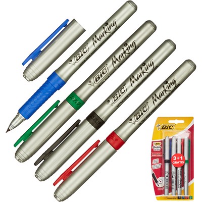 Набор маркеров для CD BIC резиновый грип, 0, 7 мм, 4 шт