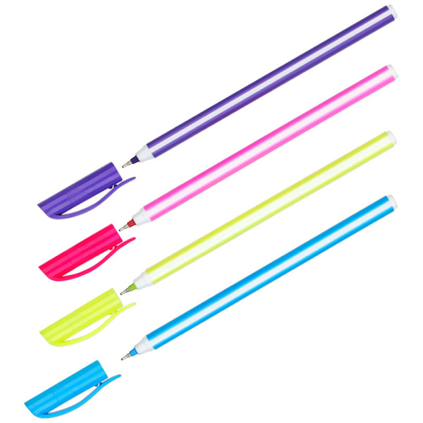 Ручка шариковая OfficeSpace "Caramelka"синяя, 0,6мм, на масляной основе, штрих-код BPCRM_43174