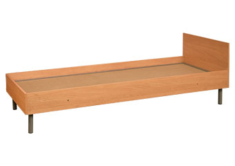 Кровать с панелями из ламината 2040х840х650, клен, м/к серый, М710