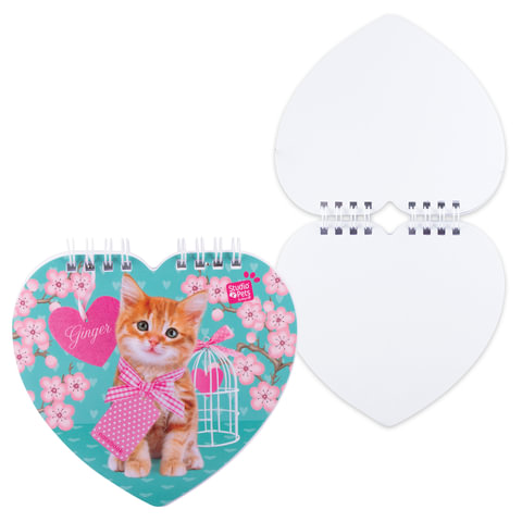 Блокнот А6 60л., гребень, фигурная высечка, HATBER, Котенок (MYRNA), 60Б6Агр_14458(B199732)