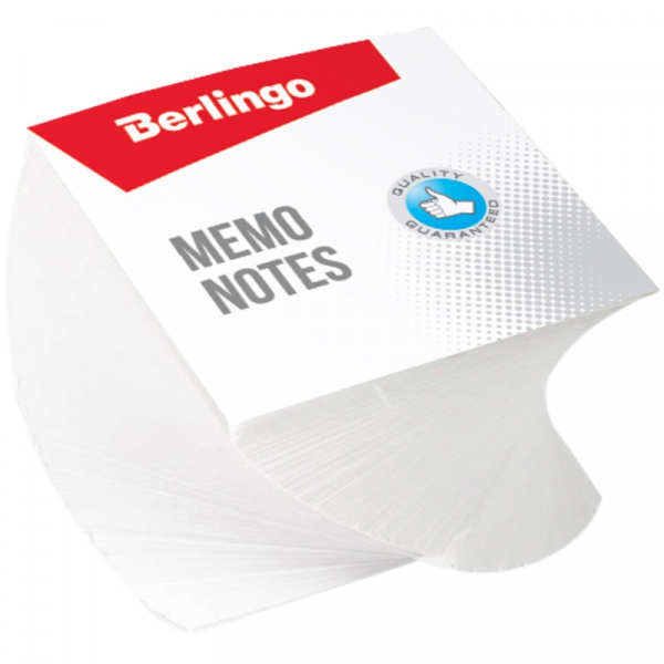Блок для записей Berlingo "Classic", проклеенный, 8*8*5см, витой, белый