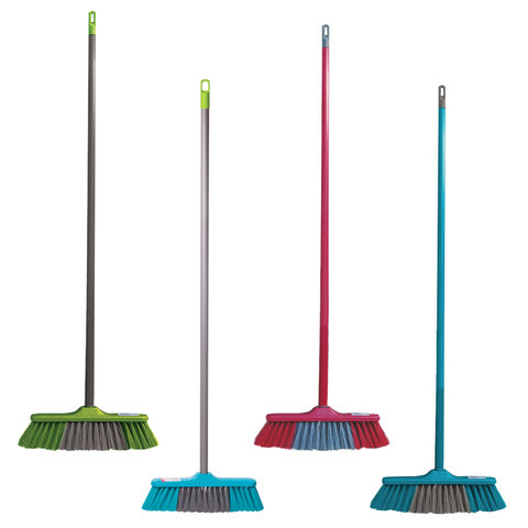 Щетка для уборки с черенком 110 см, ширина 31 см, щетина 7 см, пластик, еврорезьба, YORK "Frontiera" Щетка для уборки с черенком 110 см, ширина 31 см, щетина 7 см, пластик, еврорезьба, YORK "Frontiera"