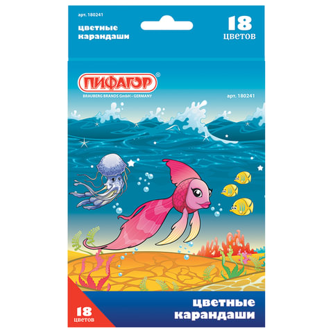 Карандаши 18цв 2+2 "Сказочный мир",  заточенные