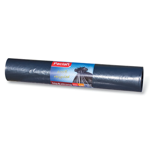 Мешки д/мусора 240л PACLAN "Big&Strong" в рулоне 20шт,, ПНД 40мкм,140*90см, чёрные, ,ш/к8365