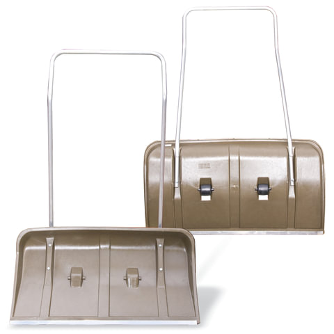 Лопата снегоуборочная BERCHOUSE (скрепер) на колесах, пластик, 82х45см, высота 120см, метал.ручка,№8