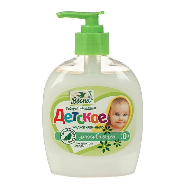 Мыло-крем жидкое ДЕТСКОЕ 280мл, Весна "Череда", дозатор