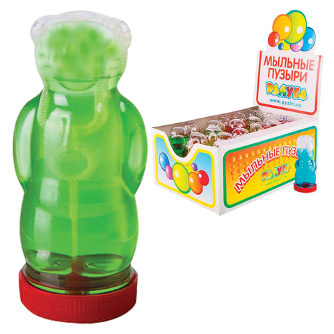 Мыльные пузыри РАДУГА "Зверята", 90мл, в шоу-боксе (Россия), шк4787