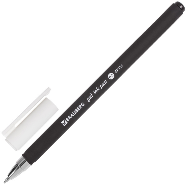 Ручка гелевая BRAUBERG "Matt Gel", ЧЕРНАЯ, корпус soft-touch, узел 0,5 мм, линия 0,35 мм, 142944 Ручка гелевая BRAUBERG "Matt Gel", ЧЕРНАЯ, корпус soft-touch, узел 0,5 мм, линия 0,35 мм, 142944