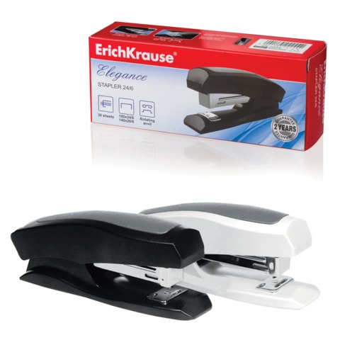 Степлер №24/6 ERICH KRAUSE "Half-strip" до 30л., ассорти, 2244