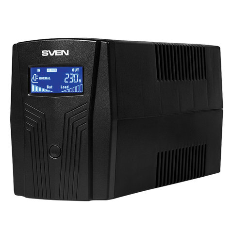 Источник бесперебойного питания SVEN Pro 650, 650VA (390W), 2 евророзетки, 2 розетки R, SV-013844