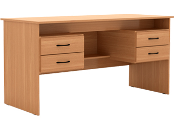 Стол учителя двухтумбовый 1500*625*750 ольха, М154.2